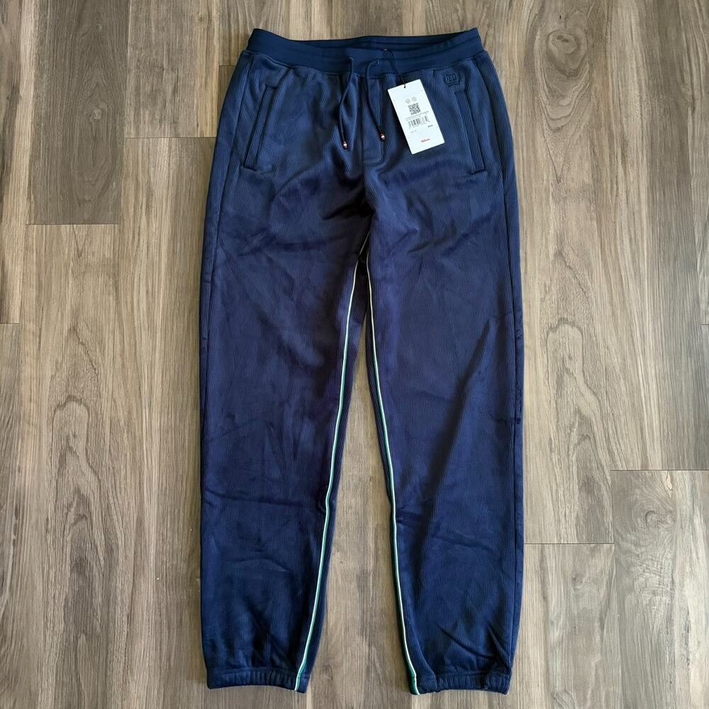 Vintage Wilson Jogger Pants Men's Size L NEW WITH TAGS NWT Blue Velour $98 MSRP